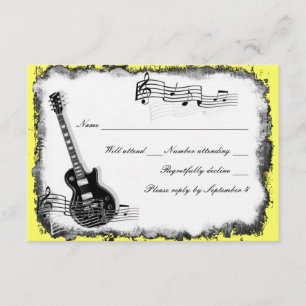 Guitare sauvage Musique jaune RSVP