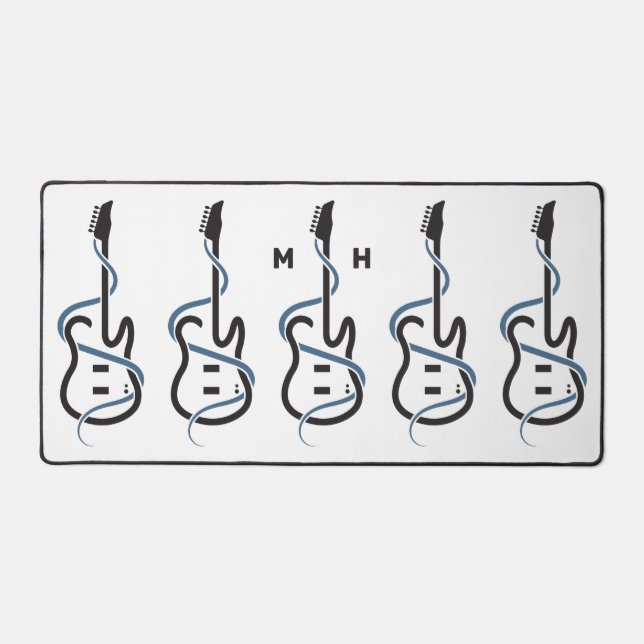 Guitare stylisée Monogramme personnalisée (Recto)