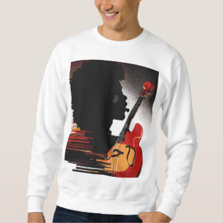 Guitare vintage Silhouette Sweatshirt - Amoureux d