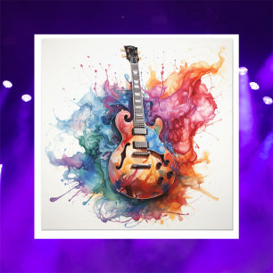 Guitares à éclaboussures psychédéliques Photo Art 