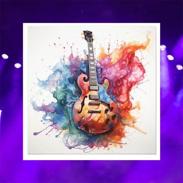Guitares à éclaboussures psychédéliques Photo Art  (Créateur téléchargé)