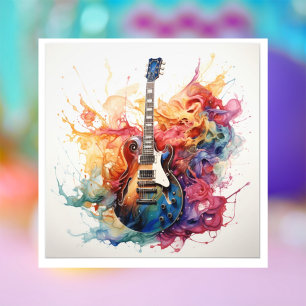 Guitares à éclaboussures psychédéliques Photo Art 