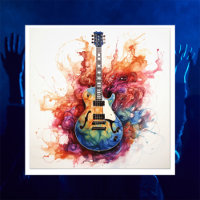 Guitares à éclaboussures psychédéliques Photo Art