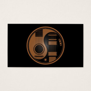 Guitares électriques acoustiques Yin Yang de brun