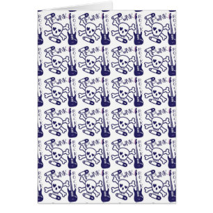 Guitares électriques et crânes de punk rock de