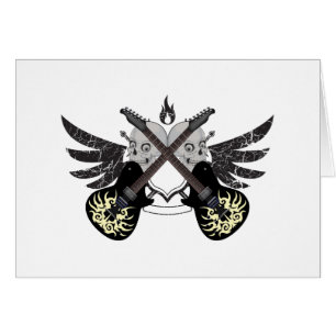 Guitares et crânes croisés