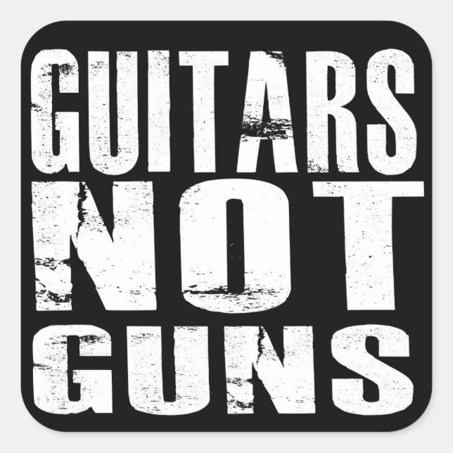 Guitares et non armes à feu Stickers (Devant)