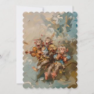 Guitares - Invitation à plat taille: 12,7 cm x 17,