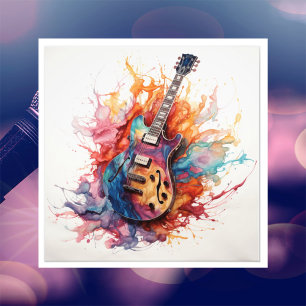Guitares Psychedéliques Éclaboussantes Photo Art #
