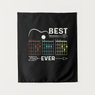 Guitarist Best Dad Ever Birthday Wandteppich