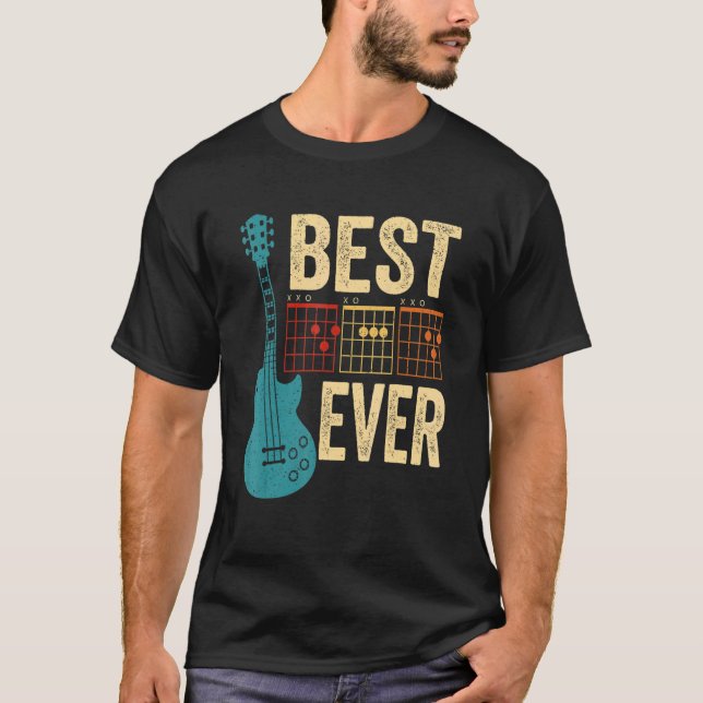 Guitarist Best Dad Ever D A D Chord Guitar Father' T-Shirt (Vorderseite)