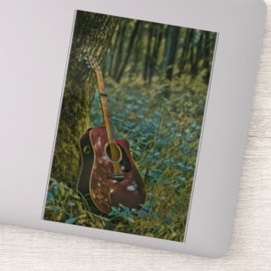 Guitarist birthday gift aufkleber