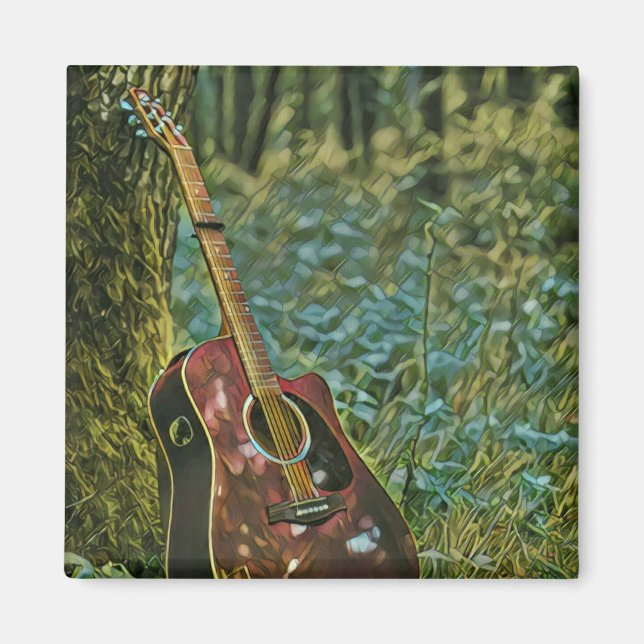 Guitarist birthday gift magnet (Vorne)