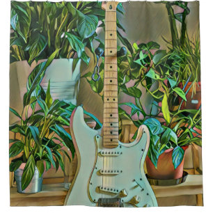 Guitarist gifts duschvorhang