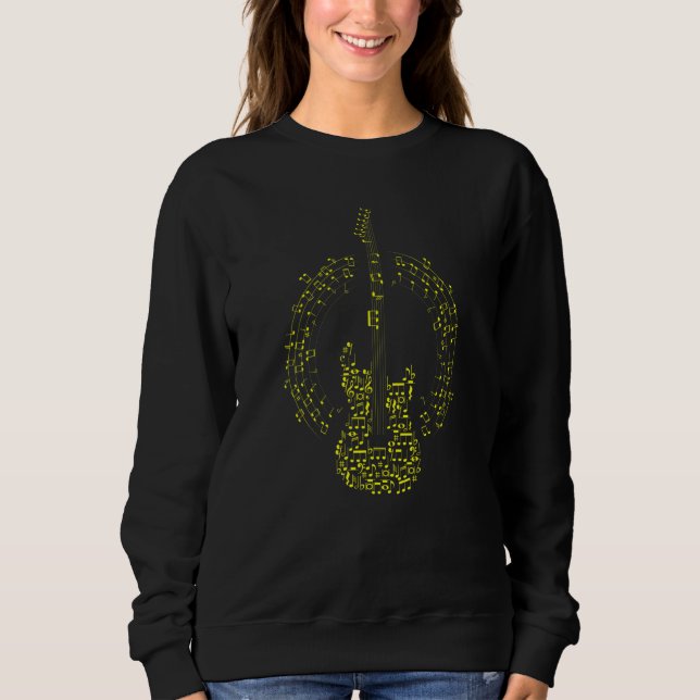 Guitarist Guitar Music Circle Clef with Music Note Sweatshirt (Vorderseite)