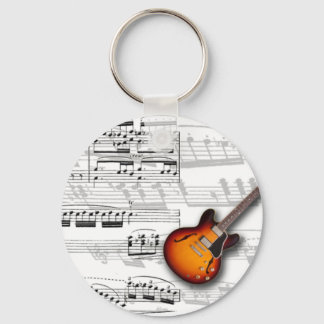 Guitarra e partitura schlüsselanhänger