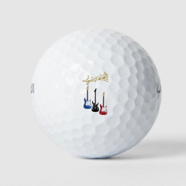 guitarras electricas con partituras musicales golfball (Vorderseite)