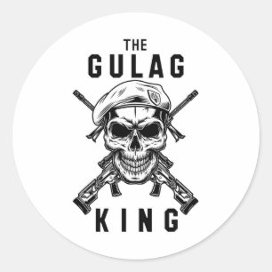 Gulag-König Gaming Gamer Warzone Gamer-Geschenk Runder Aufkleber