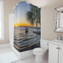 Gulf Breeze Florida Sonnenuntergang Duschvorhang
