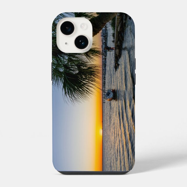 Gulf Breeze Florida Sunset iPhone Case 14 Hülle (Rückseite)