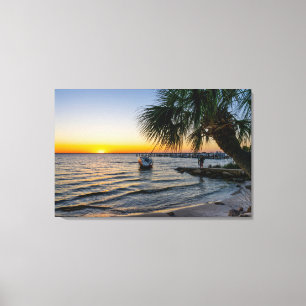 Gulf Breeze Florida Sunset Leinwand