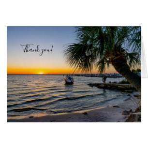 Gulf Breeze Floride Sunset Carte de remerciements