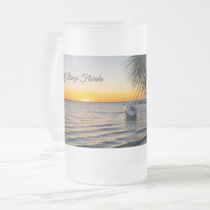 Gulf Breeze Floride Sunset Frosted Beer Mug