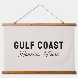 Gulf Coast Dekor Individuelles Stadtname Staatssch Wandteppich Mit Holzrahmen