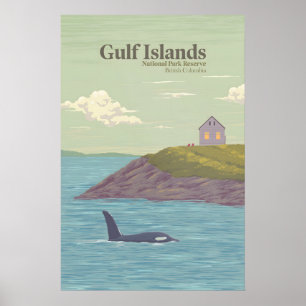 Gulf Islands Nationalpark Reservat Kanada Reise Poster