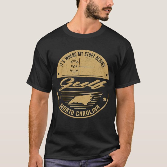 Gulf North Carolina Hier beginnt meine Geschichte T-Shirt (Vorderseite)
