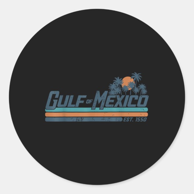Gulf Of Mexico  Runder Aufkleber (Vorderseite)