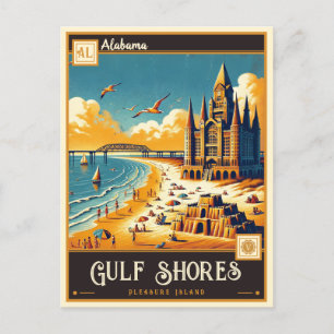 Gulf Shores, Alabama Vintage Postkarte