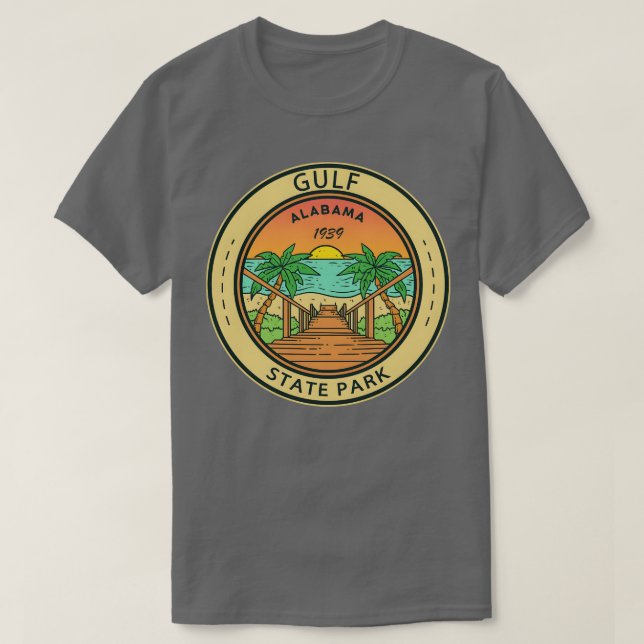 Gulf State Park Alabama Circle Badge TShirt (Design devant)