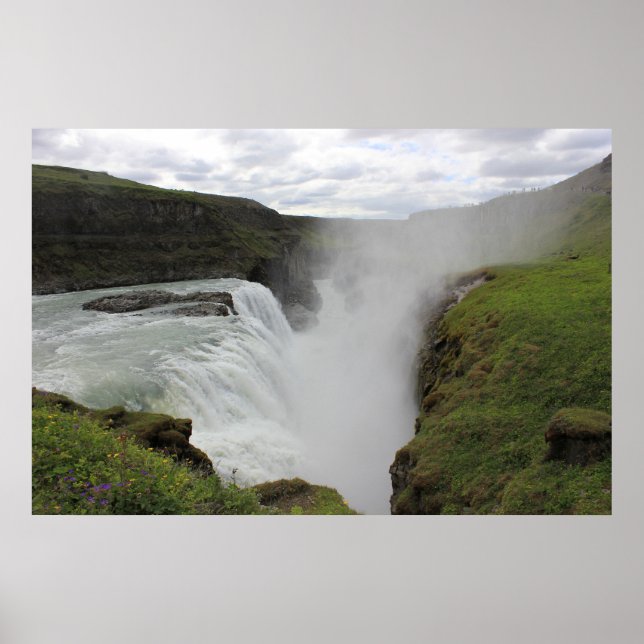 Gulfoss Waterfall Poster (Vorne)
