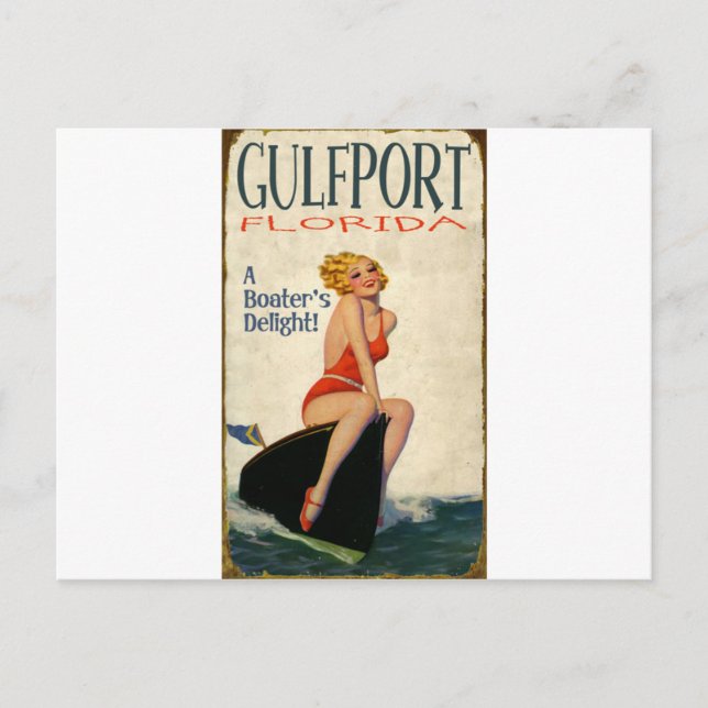 Gulfport Florida Postkarte (Vorderseite)