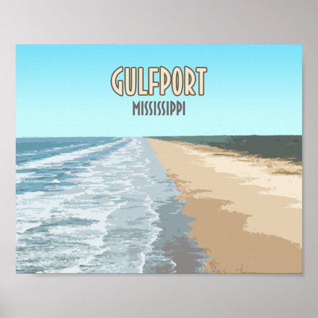 Gulfport Mississippi Beach Poster (Vorne)