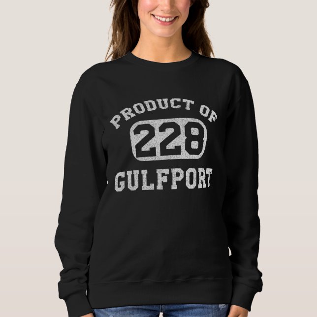 Gulfport Mississippi Vintage Retro Area Code Sweatshirt (Vorderseite)