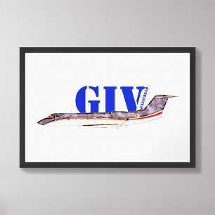 Gulfstream GIV Privatjet mit kühner Typografie Fotodruck
