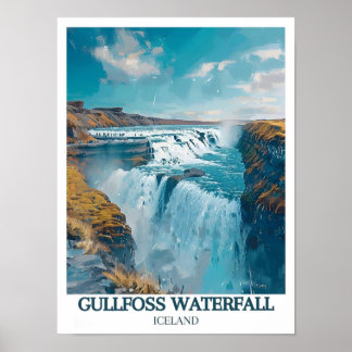 Gullfoss Waterfall Iceland Art - Gullfoss Poster -