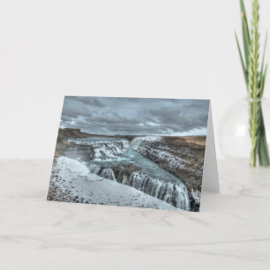 Gullfoss Waterfall, Island Karte