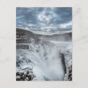 Gullfoss Waterfall, Island Postkarte