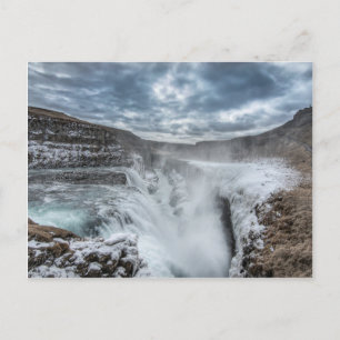 Gullfoss Waterfall, Island Postkarte