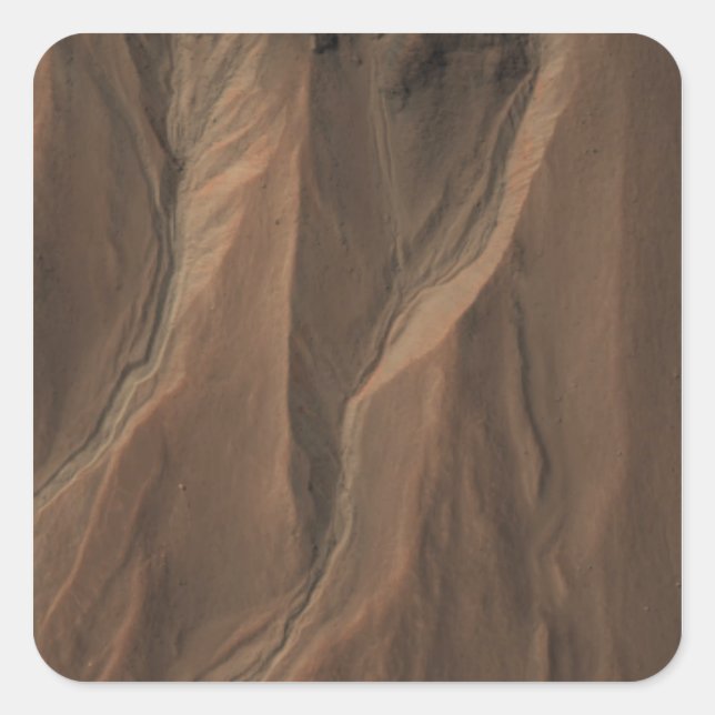 Gullies am Edge of Hale Crater, Mars Quadratischer Aufkleber (Vorderseite)