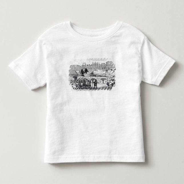 Gulliver transportierte zum Lilliputian Kleinkind T-shirt (Vorderseite)