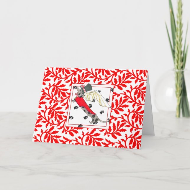 Gullivers Dapple Dackel WEIHNACHTEN Holiday Card (Vorderseite)