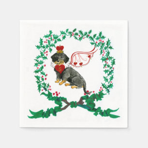 Gullivers Drahthaar-Dackel-Weihnachtsserviette Serviette