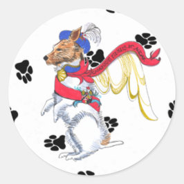 Gullivers Engels-Jack-Russell-Aufkleber Runder Aufkleber