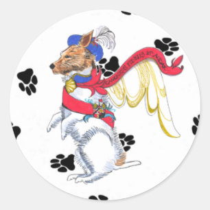 Gullivers Engels-Jack-Russell-Aufkleber Runder Aufkleber