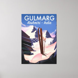 Gulmarg Kaschmiri Indien Ski Plakat Leinwanddruck