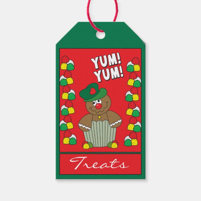 Gum Drop Gingerbread Man Geschenkanhänger (Vorderseite)